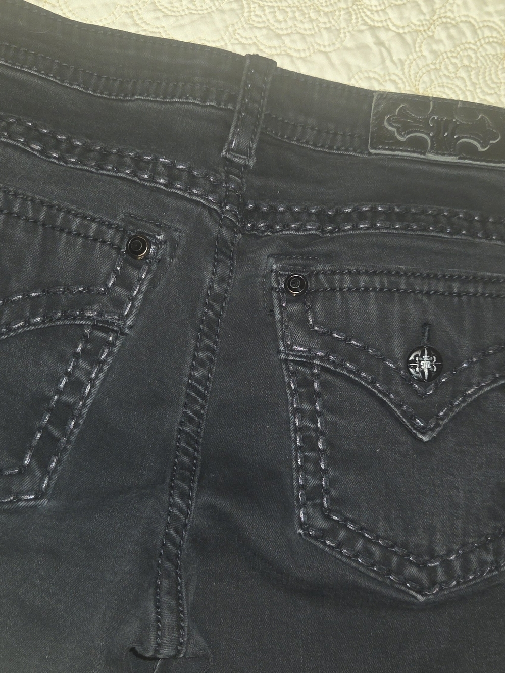 Miss Me Women's Boot Cut Jeans in Black Wash 31x32L